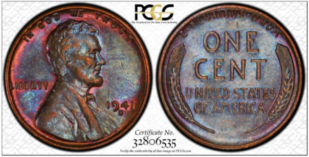 1941-S Lincoln Cent PCGS Trueview - AU-58