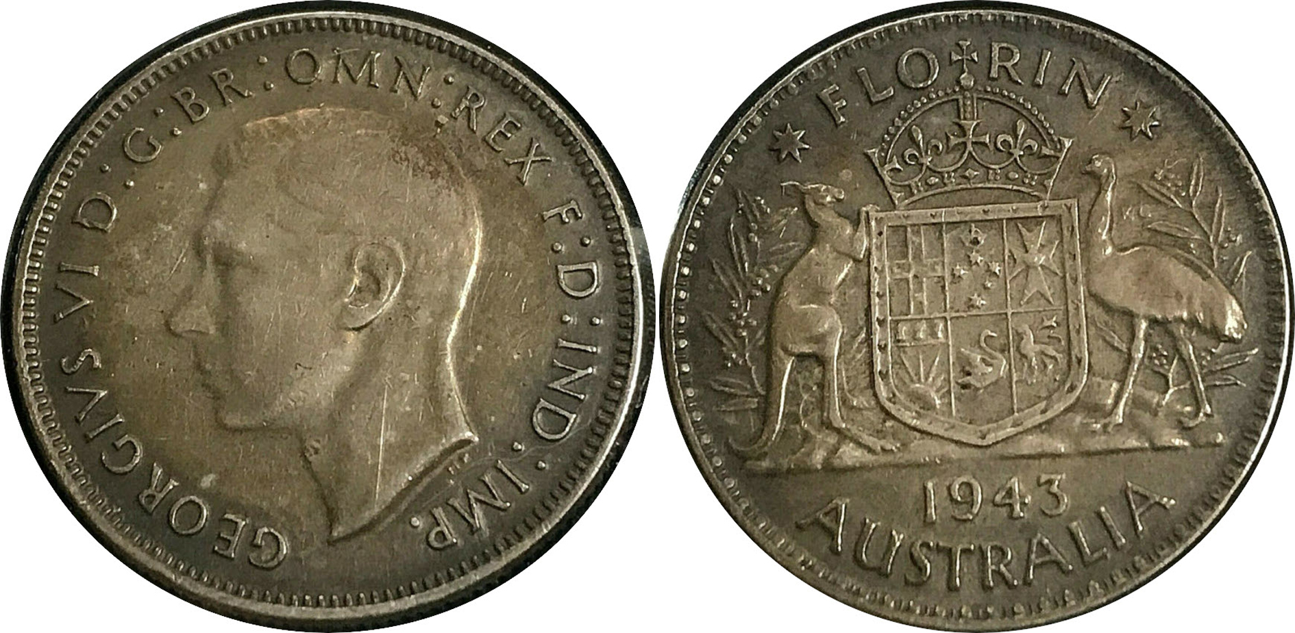 1943 Austrailian Florin